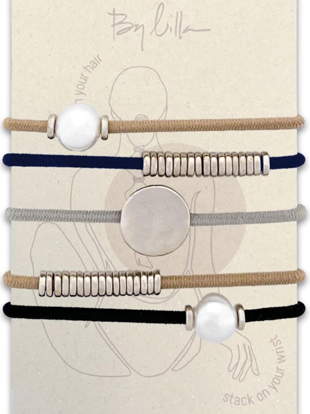 Stylish Stretchy Hair Tie Bracelets - Handmade Decorative Jewelry for Women